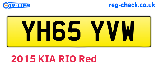 YH65YVW are the vehicle registration plates.