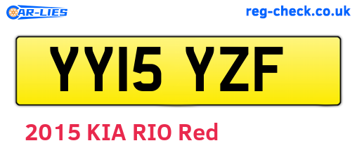 YY15YZF are the vehicle registration plates.