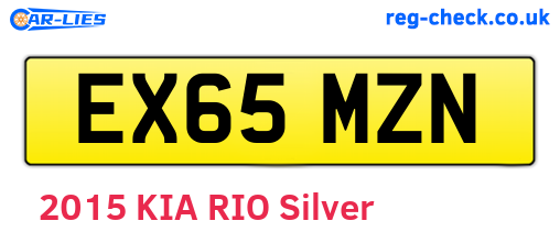 EX65MZN are the vehicle registration plates.