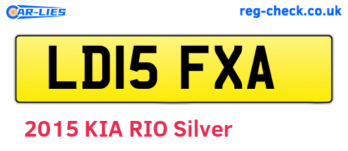 LD15FXA are the vehicle registration plates.