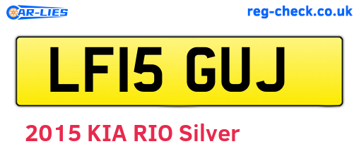 LF15GUJ are the vehicle registration plates.