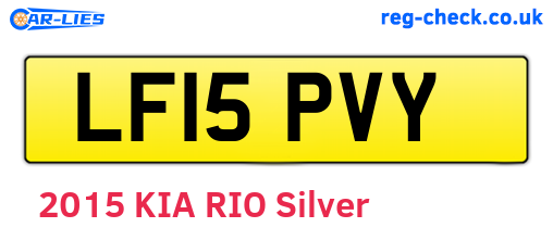 LF15PVY are the vehicle registration plates.