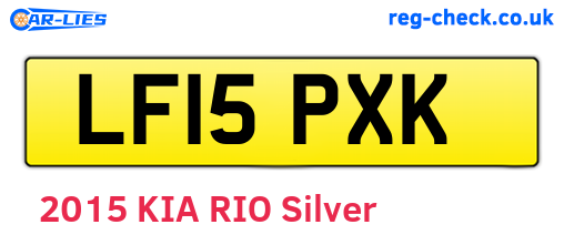 LF15PXK are the vehicle registration plates.