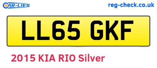 LL65GKF are the vehicle registration plates.