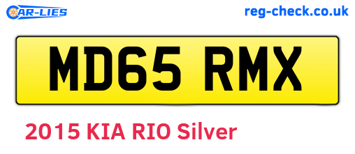 MD65RMX are the vehicle registration plates.