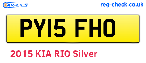 PY15FHO are the vehicle registration plates.