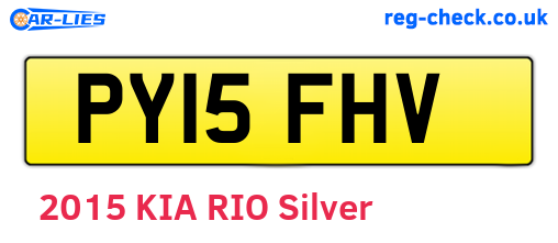 PY15FHV are the vehicle registration plates.