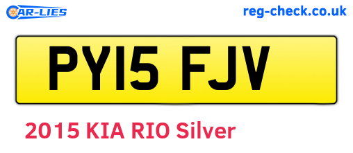 PY15FJV are the vehicle registration plates.