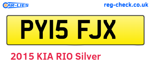 PY15FJX are the vehicle registration plates.