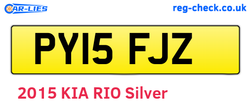 PY15FJZ are the vehicle registration plates.