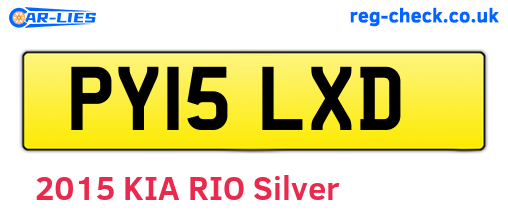 PY15LXD are the vehicle registration plates.