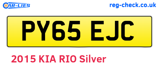 PY65EJC are the vehicle registration plates.