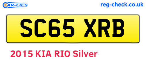 SC65XRB are the vehicle registration plates.
