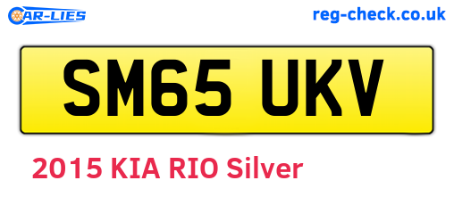 SM65UKV are the vehicle registration plates.