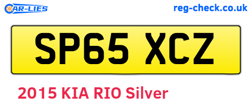 SP65XCZ are the vehicle registration plates.