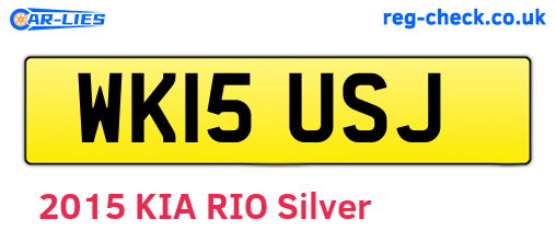 WK15USJ are the vehicle registration plates.