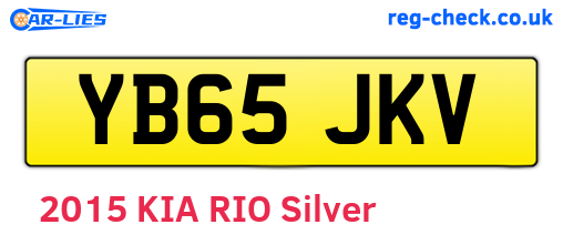 YB65JKV are the vehicle registration plates.