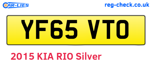YF65VTO are the vehicle registration plates.