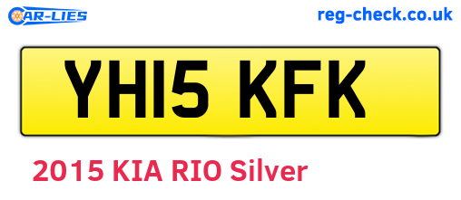 YH15KFK are the vehicle registration plates.