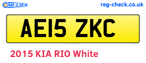 AE15ZKC are the vehicle registration plates.