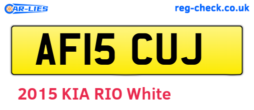 AF15CUJ are the vehicle registration plates.