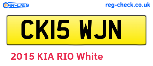 CK15WJN are the vehicle registration plates.