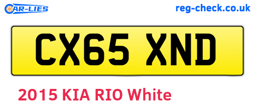 CX65XND are the vehicle registration plates.
