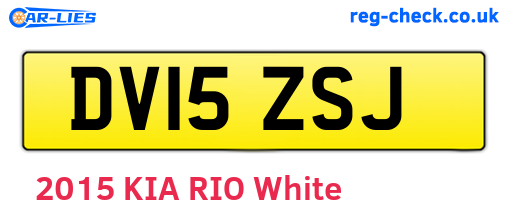 DV15ZSJ are the vehicle registration plates.
