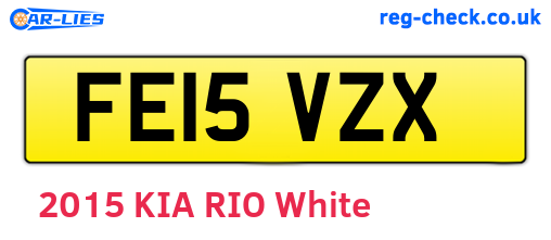 FE15VZX are the vehicle registration plates.