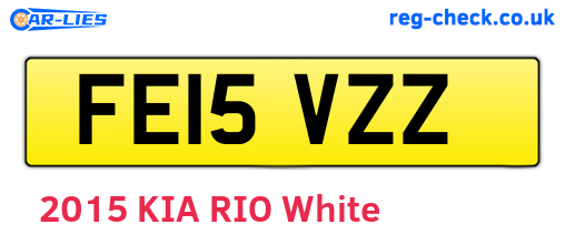 FE15VZZ are the vehicle registration plates.