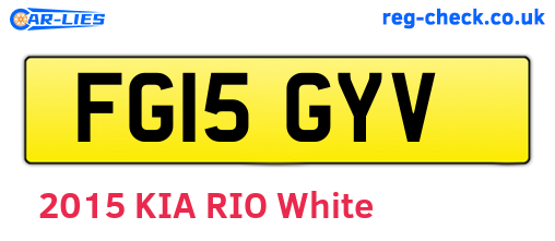 FG15GYV are the vehicle registration plates.