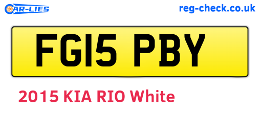 FG15PBY are the vehicle registration plates.