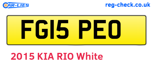 FG15PEO are the vehicle registration plates.