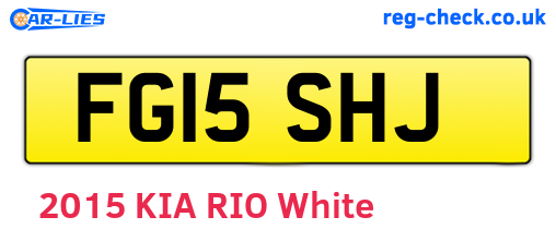 FG15SHJ are the vehicle registration plates.