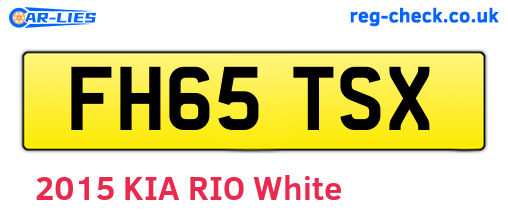 FH65TSX are the vehicle registration plates.