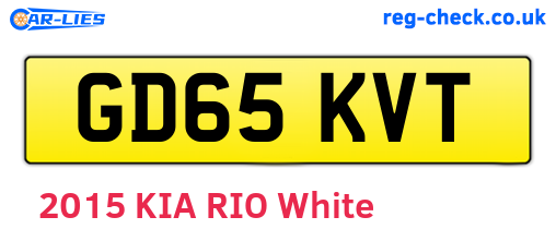 GD65KVT are the vehicle registration plates.