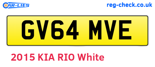 GV64MVE are the vehicle registration plates.