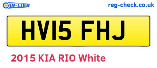 HV15FHJ are the vehicle registration plates.