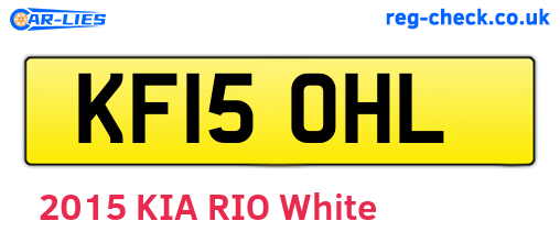 KF15OHL are the vehicle registration plates.