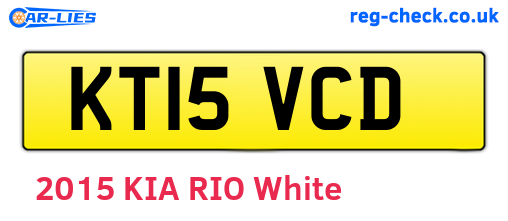 KT15VCD are the vehicle registration plates.