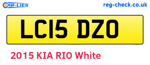 LC15DZO are the vehicle registration plates.