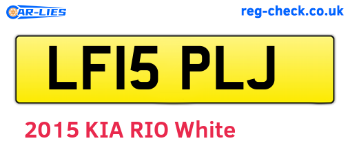 LF15PLJ are the vehicle registration plates.