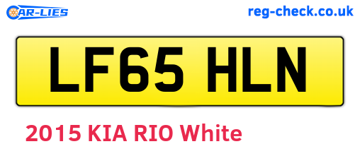 LF65HLN are the vehicle registration plates.