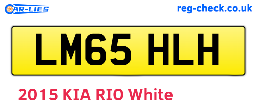 LM65HLH are the vehicle registration plates.