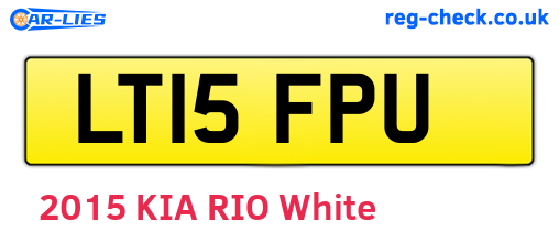 LT15FPU are the vehicle registration plates.