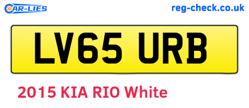 LV65URB are the vehicle registration plates.