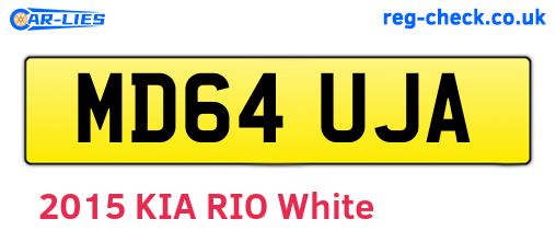 MD64UJA are the vehicle registration plates.