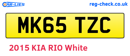 MK65TZC are the vehicle registration plates.