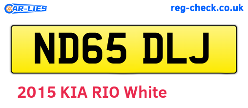 ND65DLJ are the vehicle registration plates.