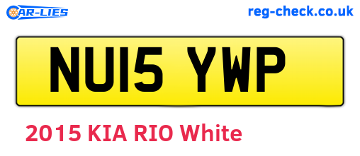 NU15YWP are the vehicle registration plates.